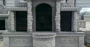盐城 芝麻灰高档墓碑，土墓，可定制