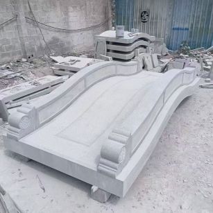 盐城 芝麻灰花岗岩园林景观 小石桥