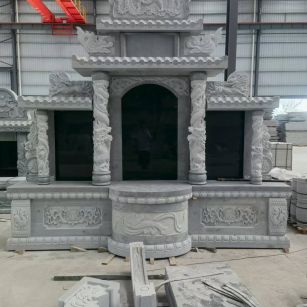 盐城 芝麻灰高档墓碑，土墓，可定制