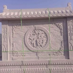 盐城 芝麻白花岗岩屏风，照壁，影壁