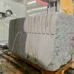 盐城 602，大花芙蓉白，绳锯加工弧形路沿石