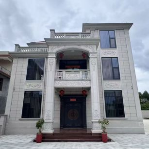 盐城 芝麻白石材别墅干挂案例展示