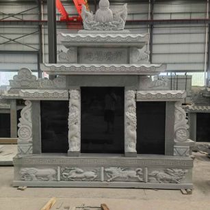 盐城 芝麻灰高档墓碑、土墓，一套也支持定做