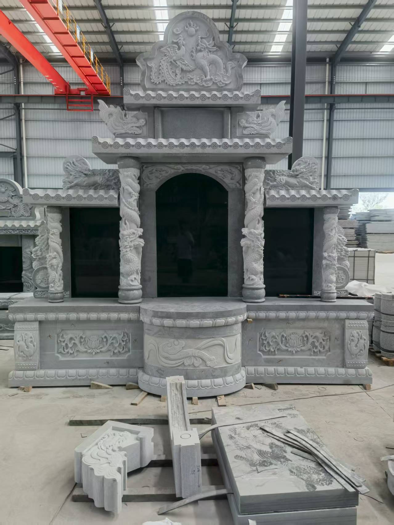 盐城 芝麻灰高档墓碑，土墓，可定制