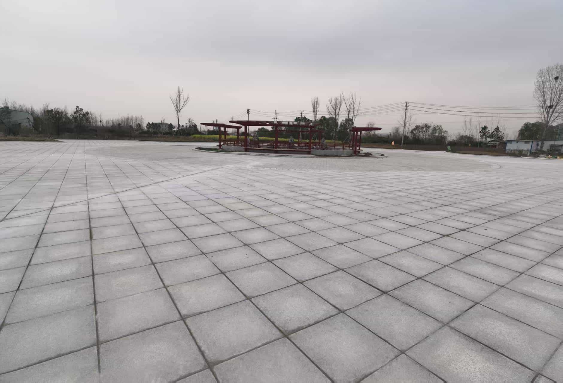 盐城 芝麻白火烧面-公园广场地铺效果