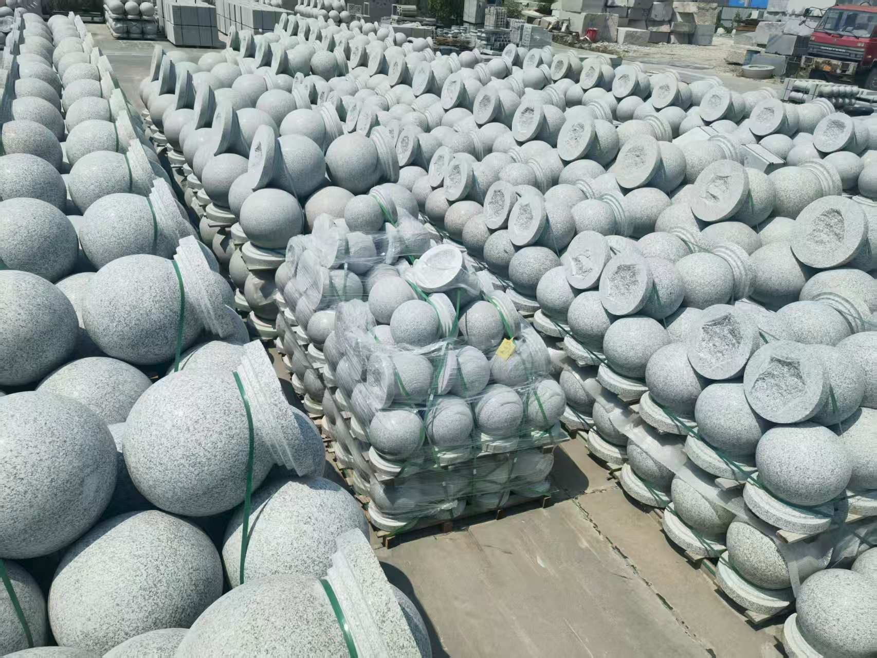 盐城 花岗岩实心圆球，石球，挡车球，挡车石，车止石，路障石。
