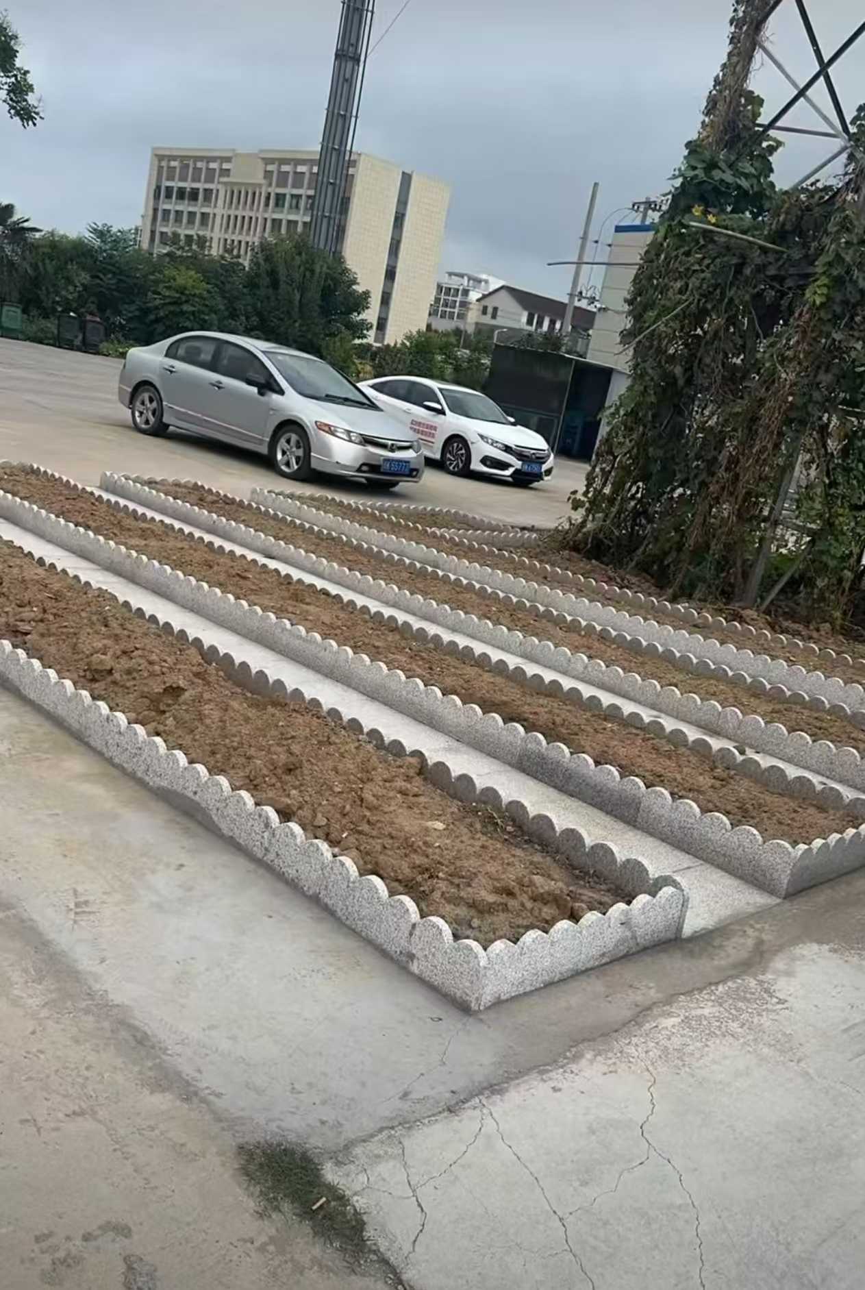 盐城 花边石、花围石、花园石安装效果